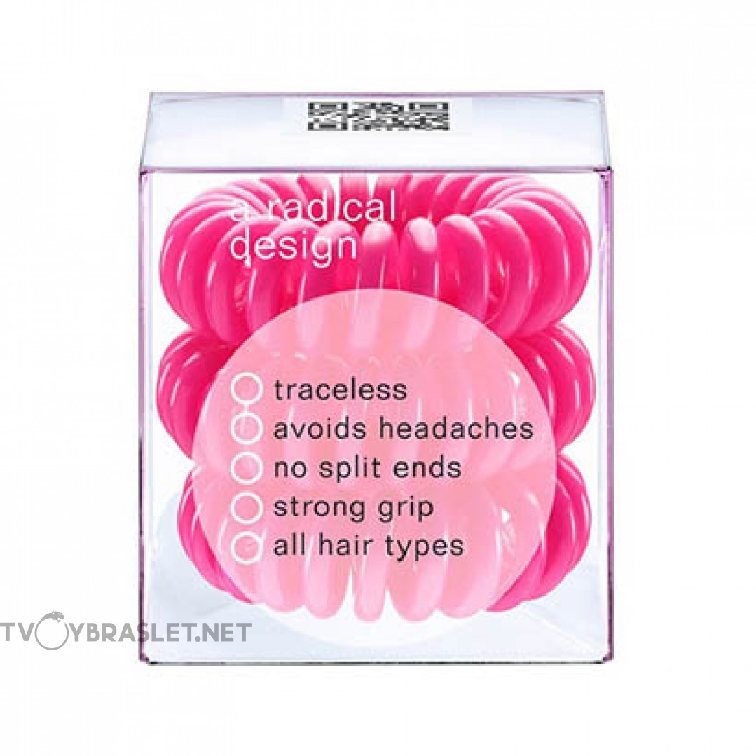 Резинка-браслет для волос invisibobble Original Candy Pink Розовый Леденец 3 шт